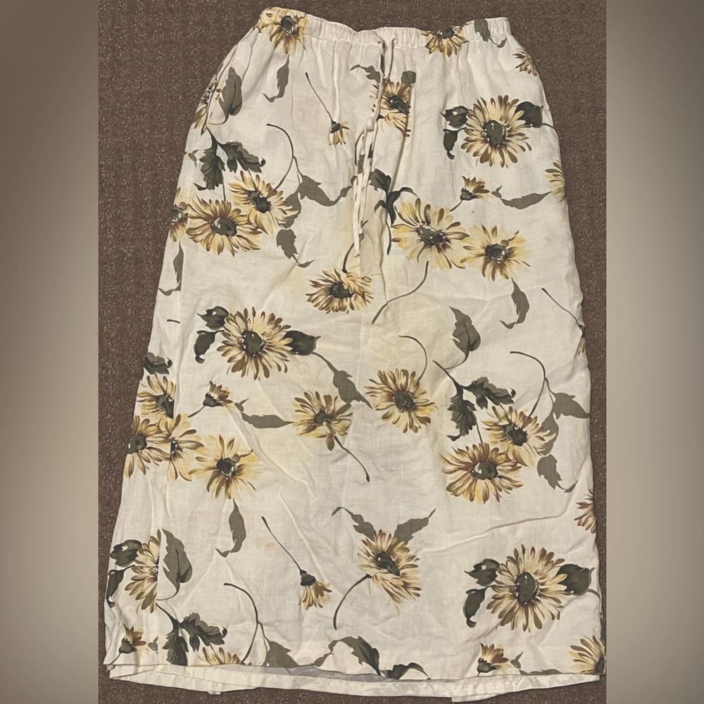 Sunflower Floral Orvis Skirt - S